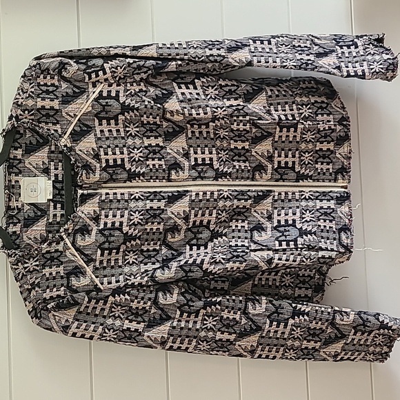 Anthropologie Hei Hei Faifo Woven Tapestry Blazer 8 - Picture 3 of 4